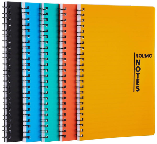 A5 Spiral Notebooks Set of 5 – 100 Pages
